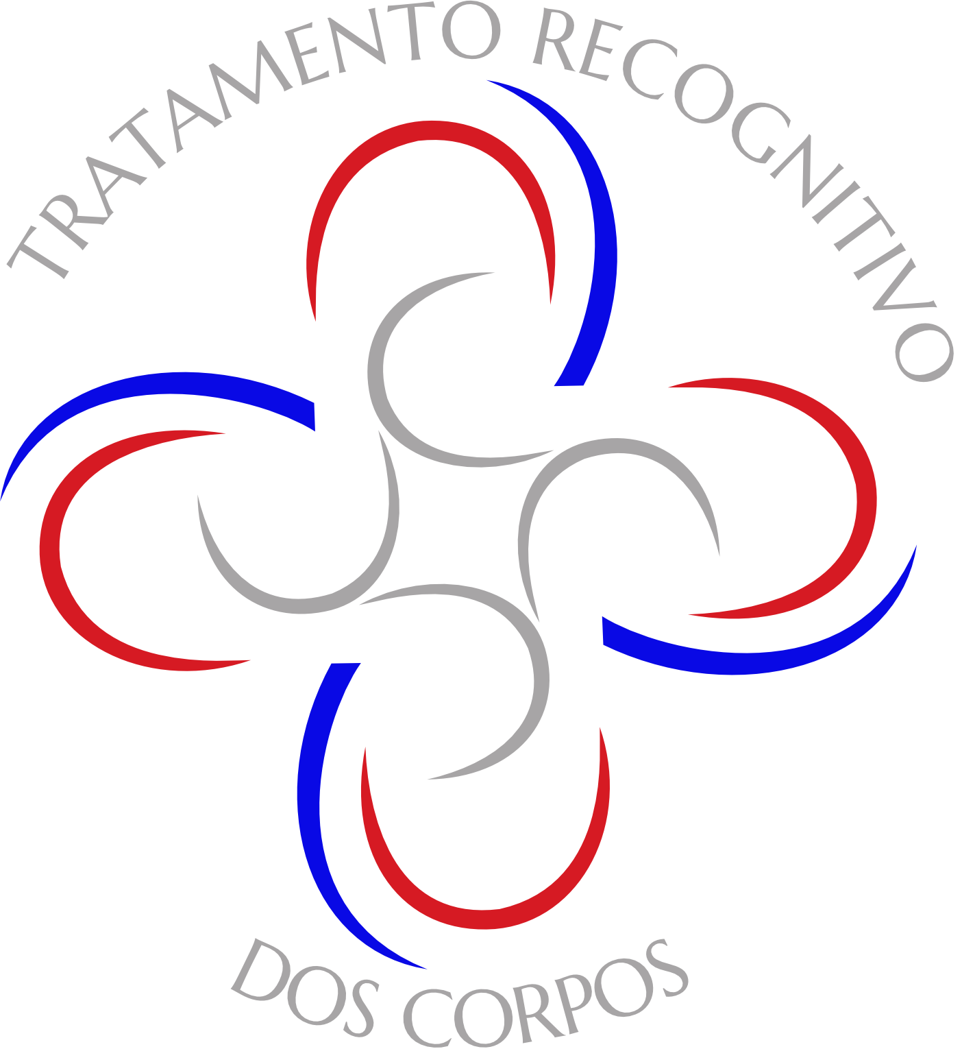 Selo TRC-YU — Tratamento Recognitivo dos Corpos, quatro elementos entrelaçados representando integração entre corpo e mente